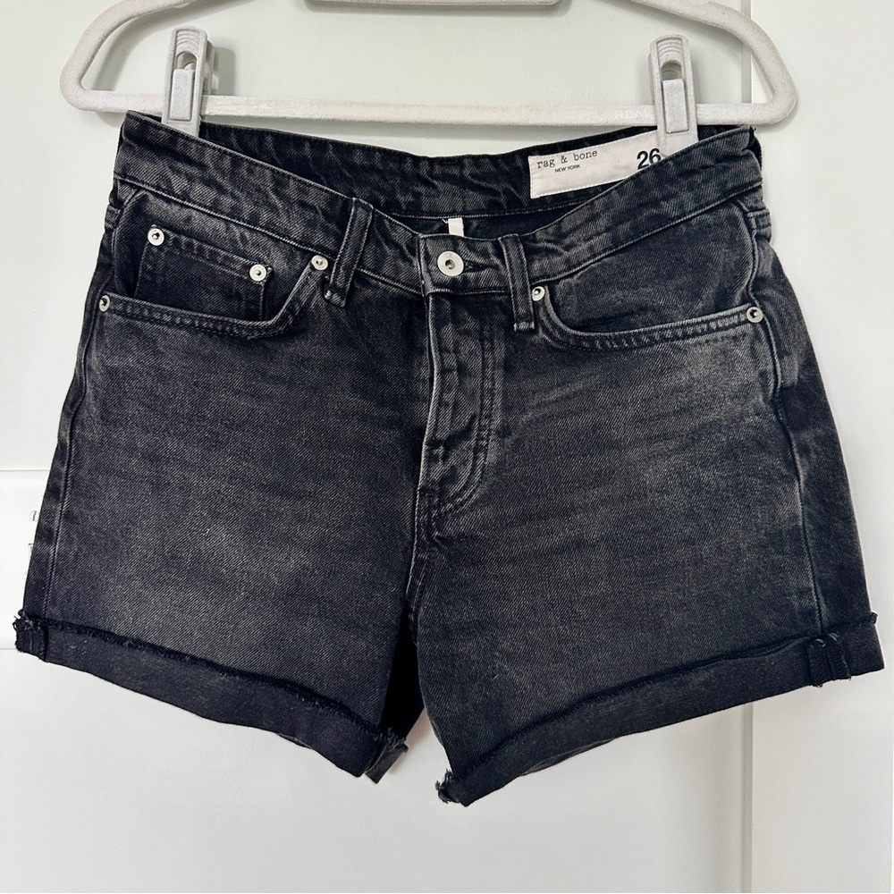 Rag & Bone Black Denim Shorts Size 26